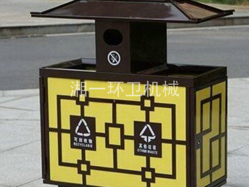 仿古钢板垃圾桶